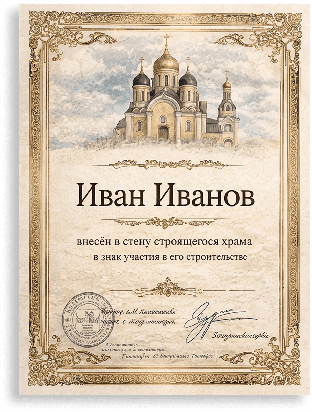Именной сертификат